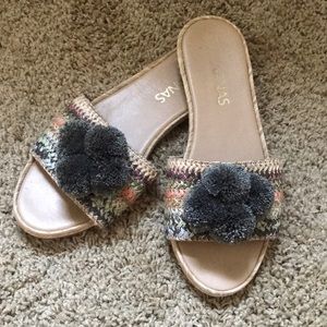 KAANAS Pom Pom Sandals